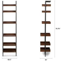 Newberry 19.5" Shelving Unit, Narrow - Walnut