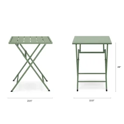 Nina Outdoor Folding Cafe Table - Khaki Green