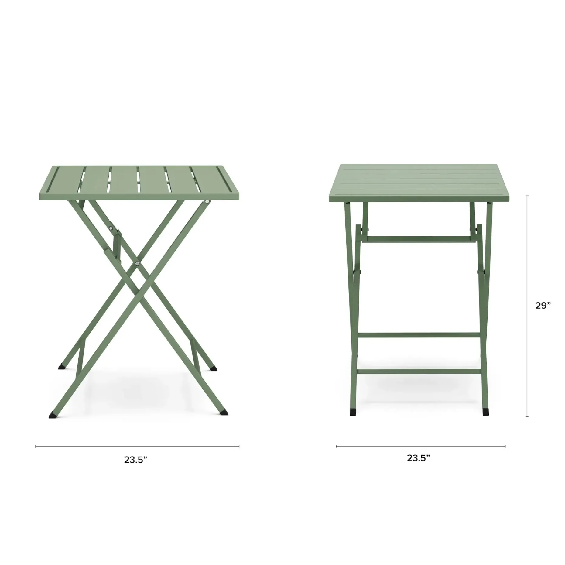 Nina Outdoor Folding Cafe Table - Khaki Green