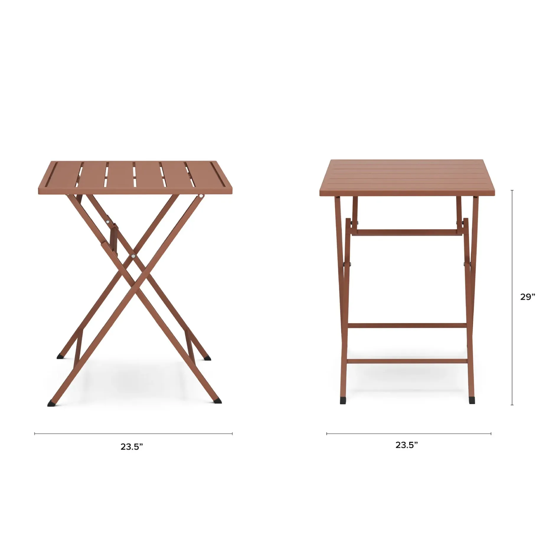 Nina Outdoor Folding Cafe Table - Ochre Brown
