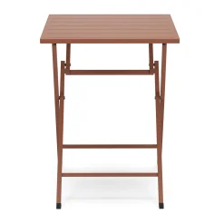 Nina Outdoor Folding Cafe Table - Ochre Brown