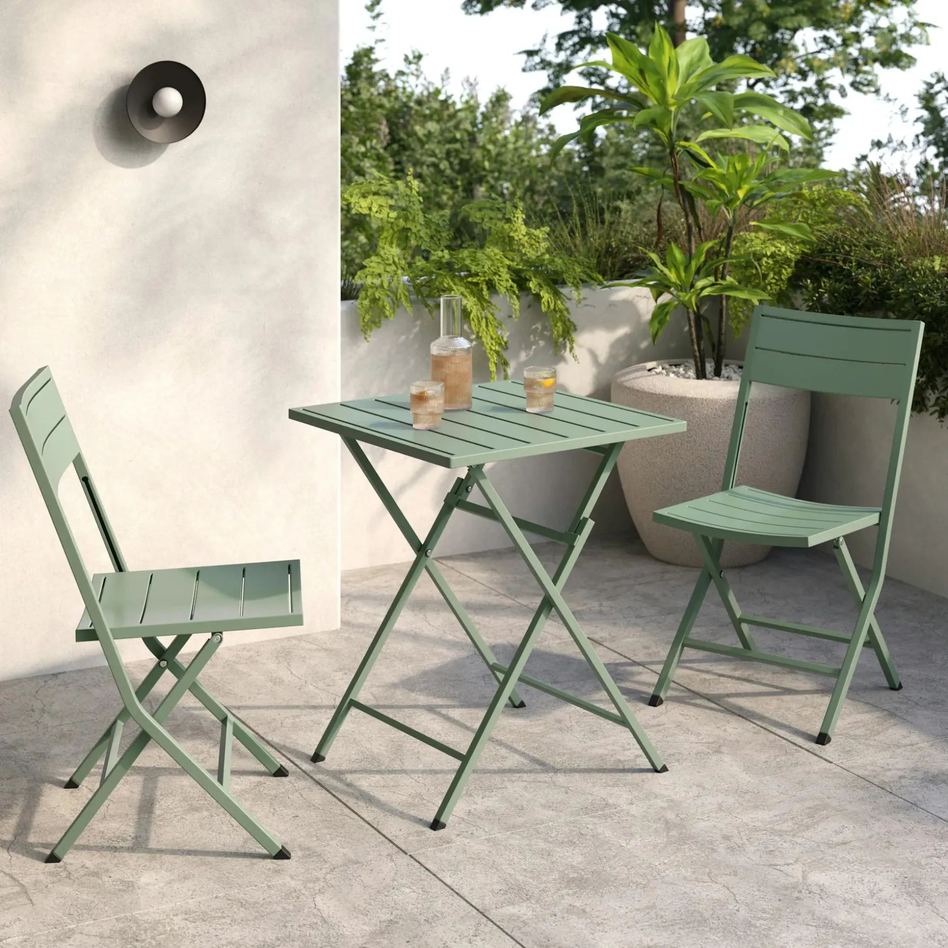 Nina Outdoor Folding Dining Chair - Khaki Green