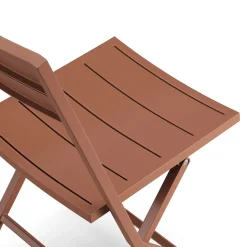 Nina Outdoor Folding Dining Chair - Ochre Brown