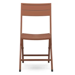 Nina Outdoor Folding Dining Chair - Ochre Brown