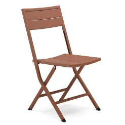 Nina Outdoor Folding Dining Chair - Ochre Brown