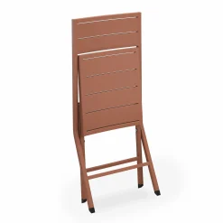 Nina Outdoor Folding Dining Chair - Ochre Brown