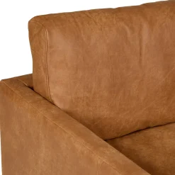 Nirvana 88" Leather Corner Sectional - Dakota Tan