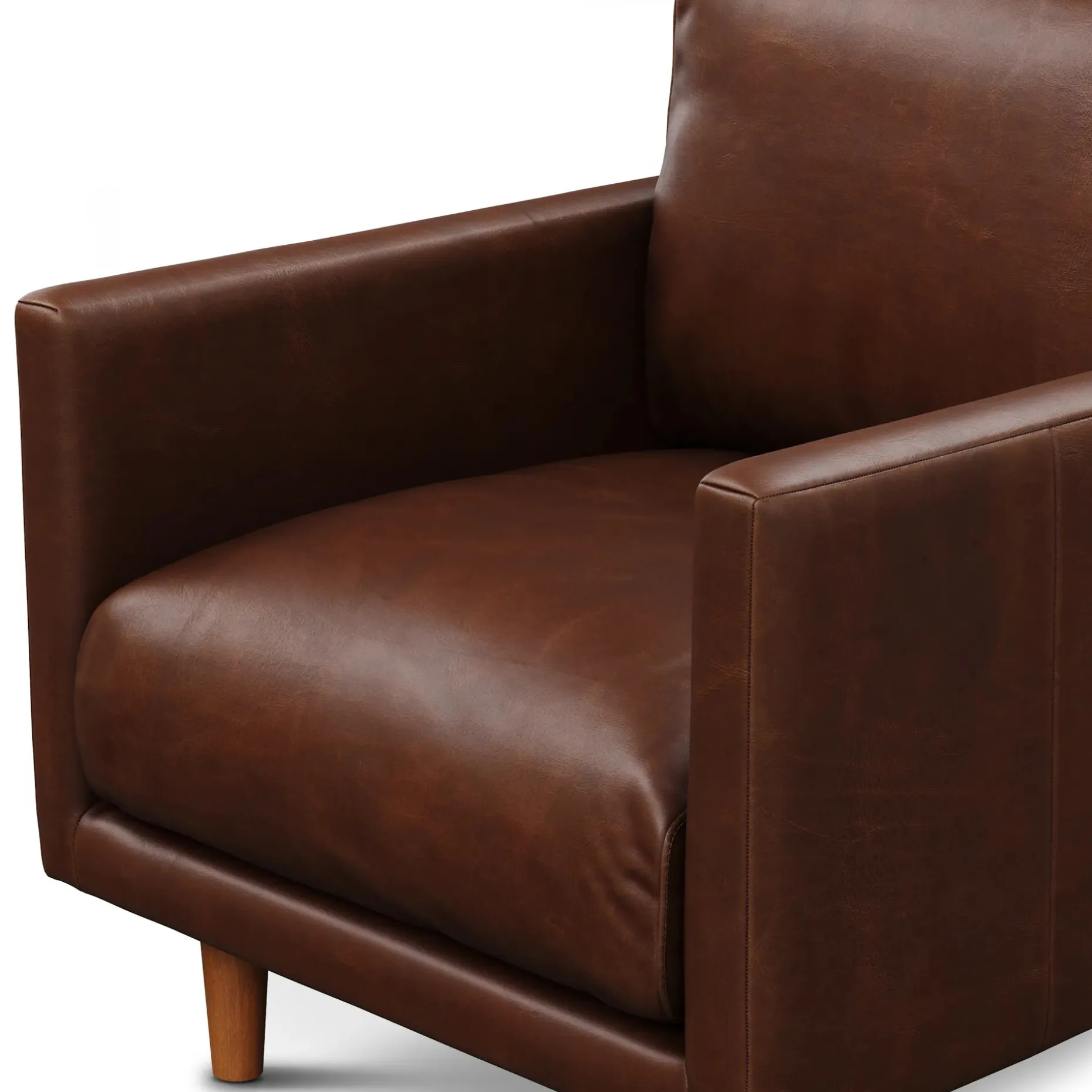 Nirvana 30" Leather Lounge Chair - Indiana Brown