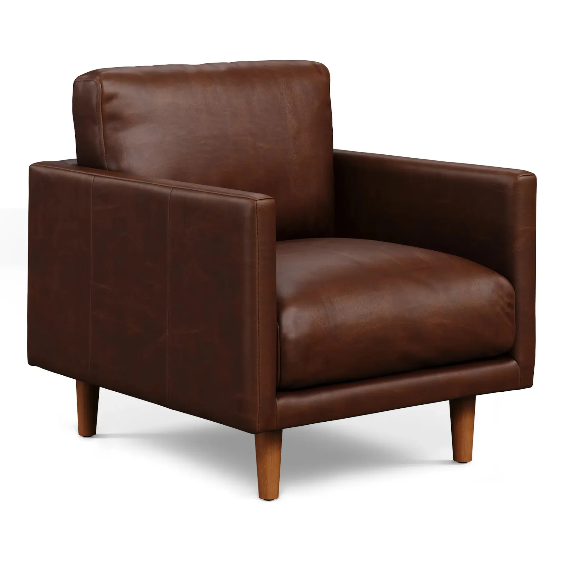 Nirvana 30" Leather Lounge Chair - Indiana Brown