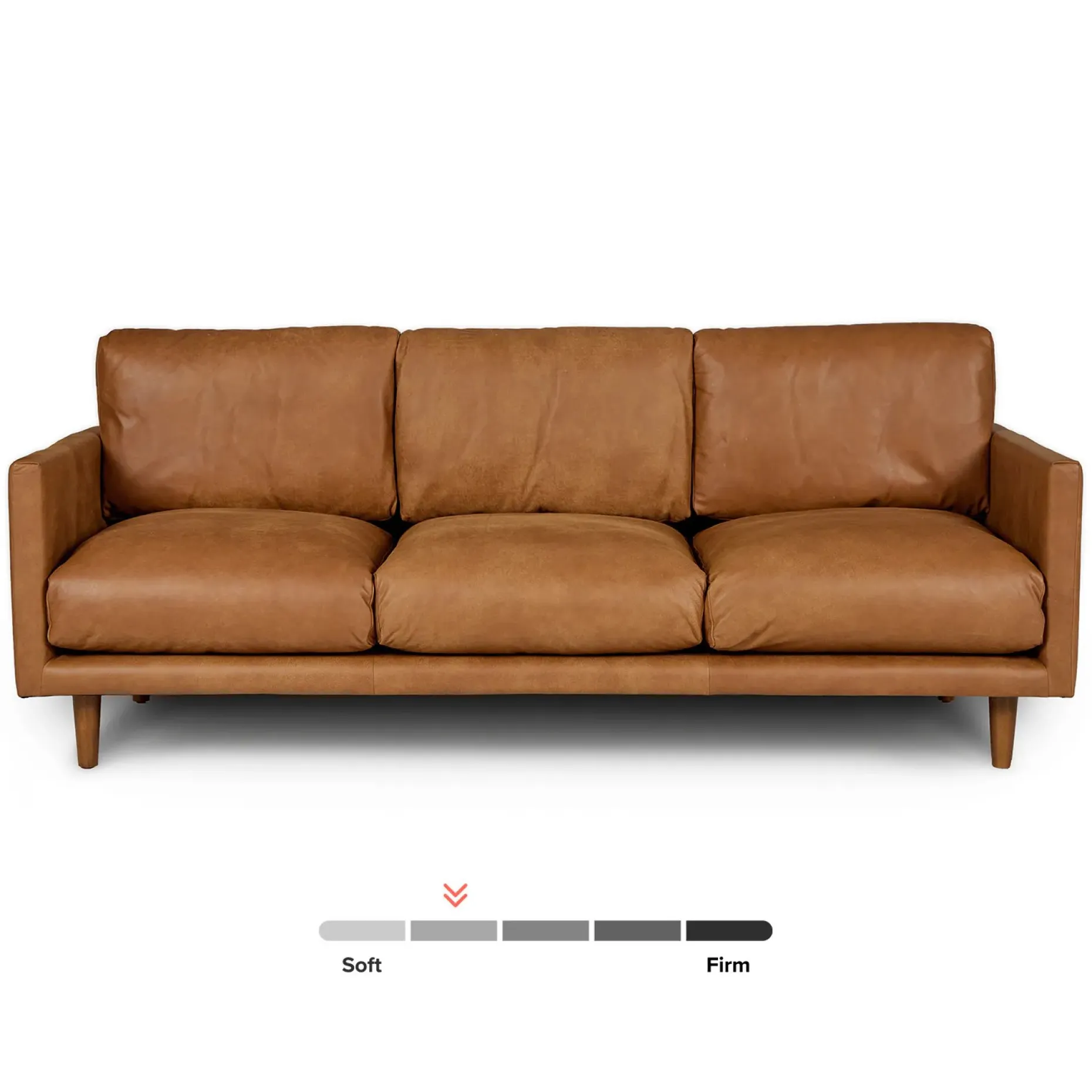 Nirvana 81" Leather Sofa - Dakota Tan