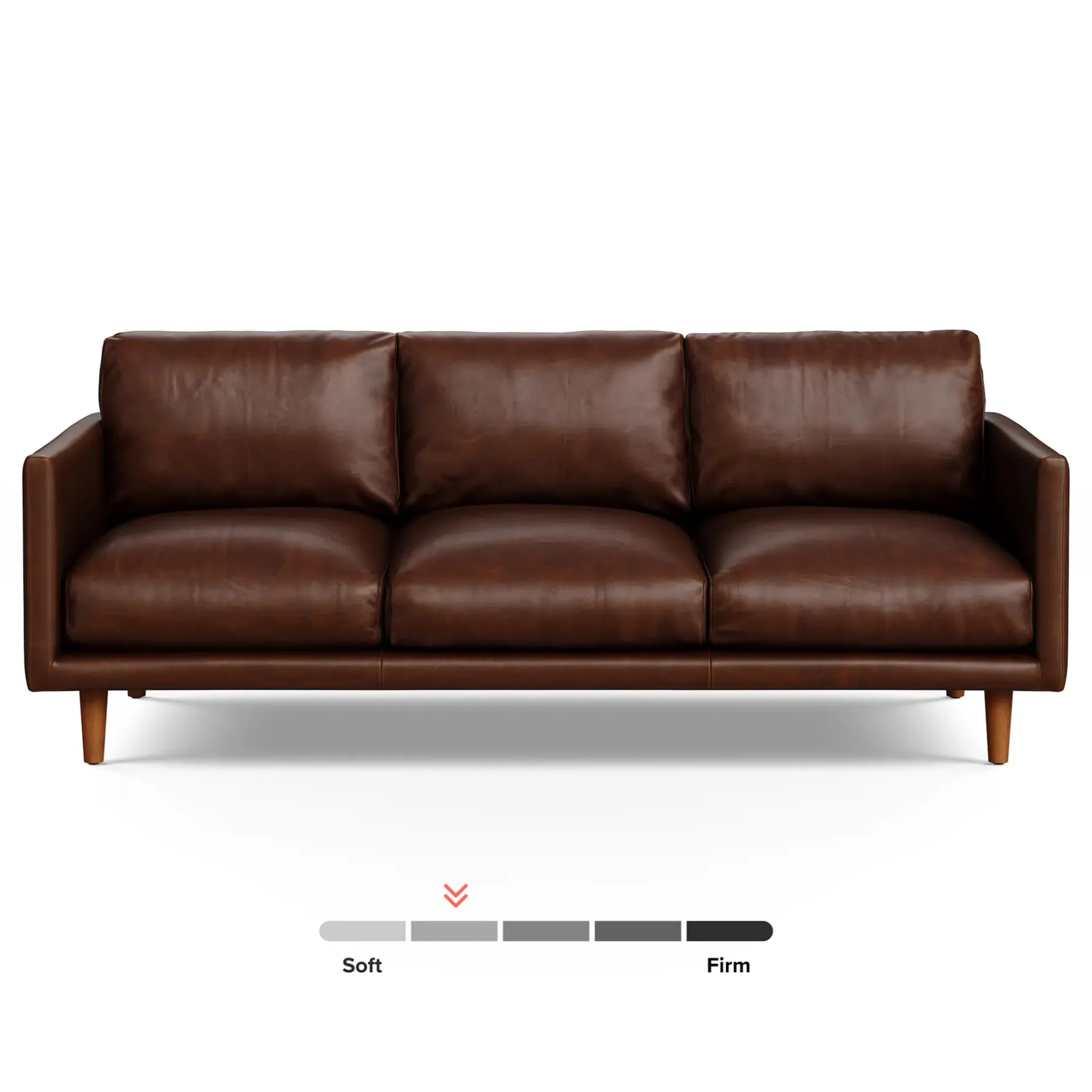 Nirvana 81" Leather Sofa - Indiana Brown
