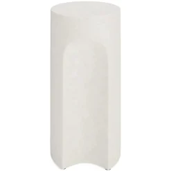 Noah Outdoor Cement Drink & Side Table Set - White