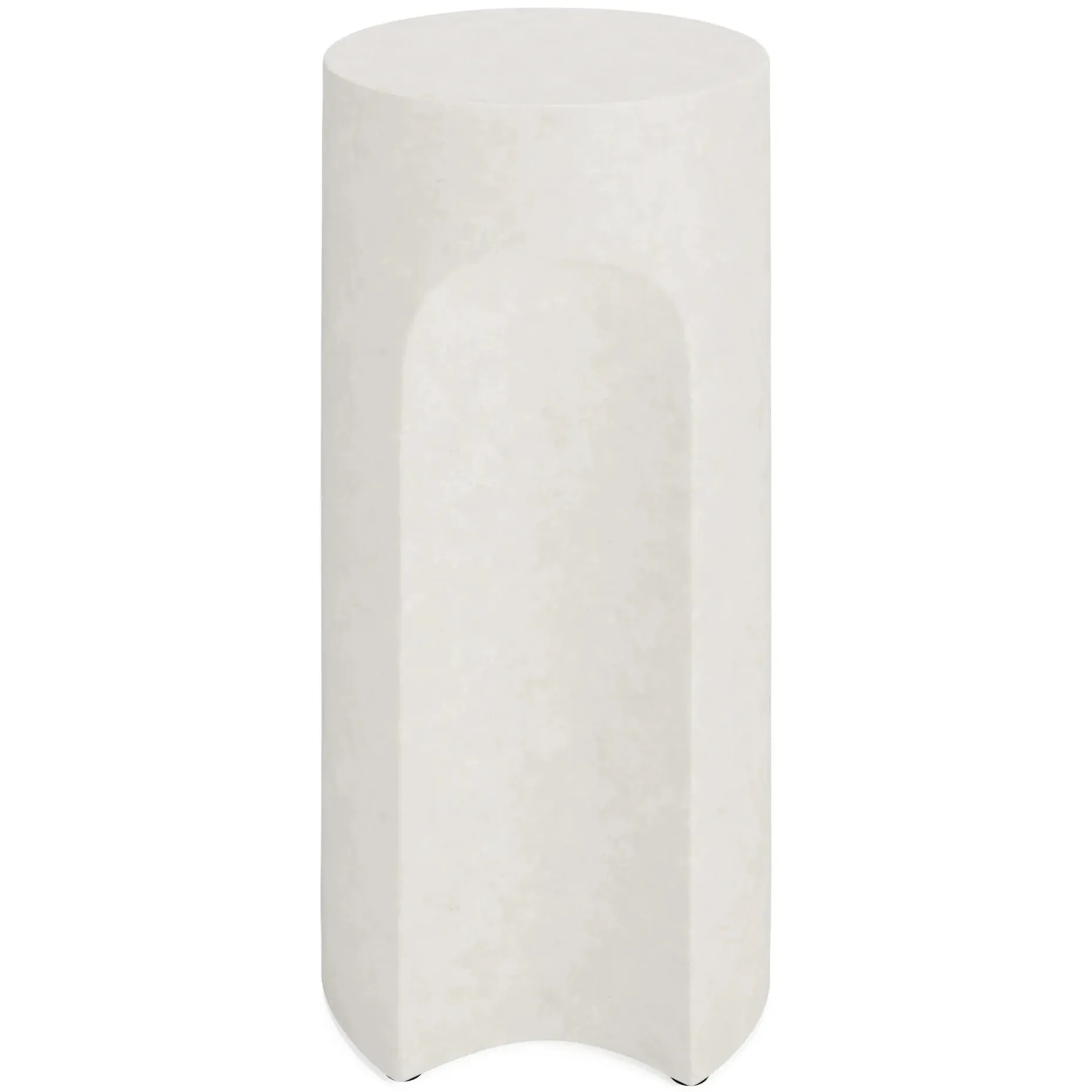 Noah Outdoor Cement Drink & Side Table Set - White