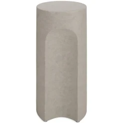 Noah Outdoor Cement Drink & Side Table Set - Gray