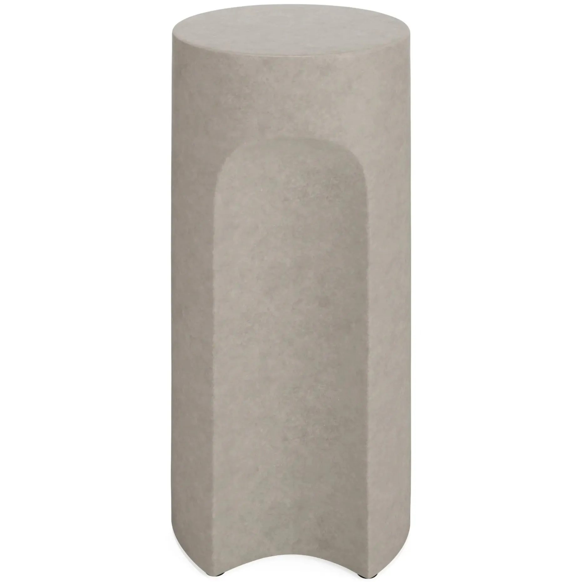 Noah Outdoor Cement Drink & Side Table Set - Gray