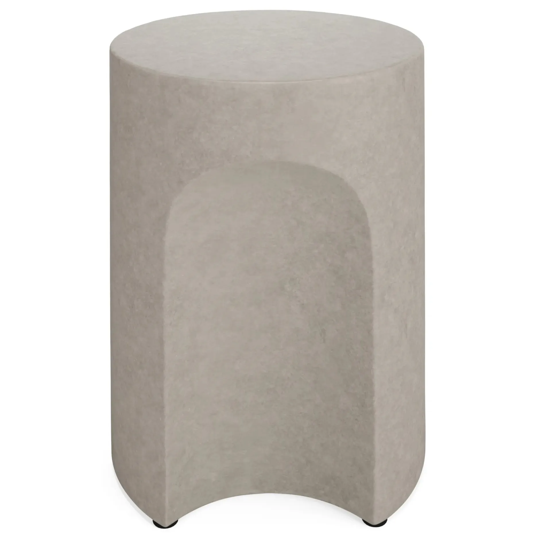 Noah Outdoor Cement Drink & Side Table Set - Gray