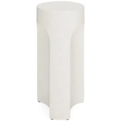 Noah Outdoor Cement Drinks Table - White