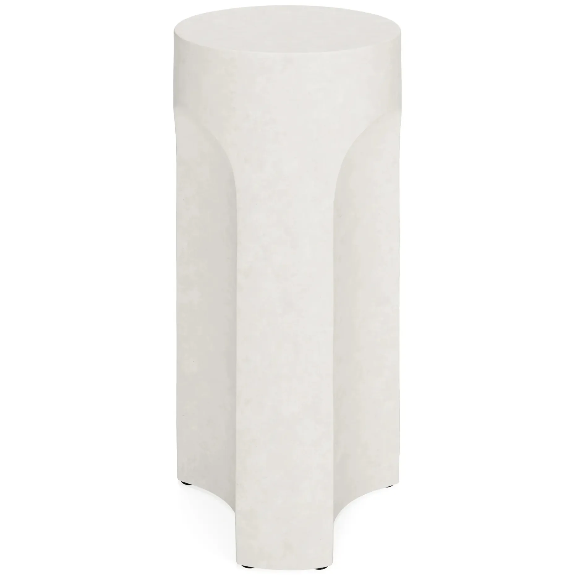 Noah Outdoor Cement Drinks Table - White