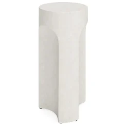 Noah Outdoor Cement Drinks Table - White