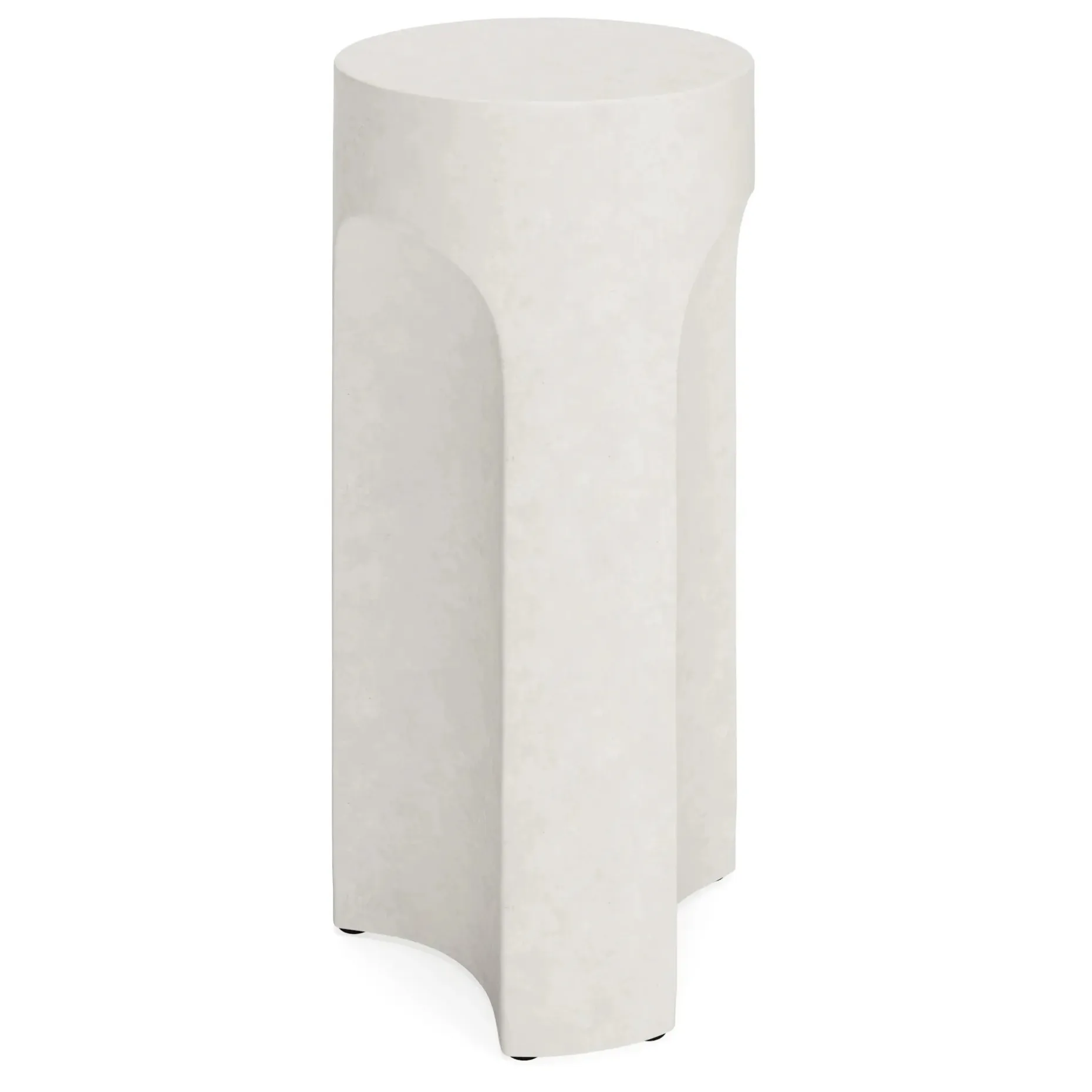 Noah Outdoor Cement Drinks Table - White