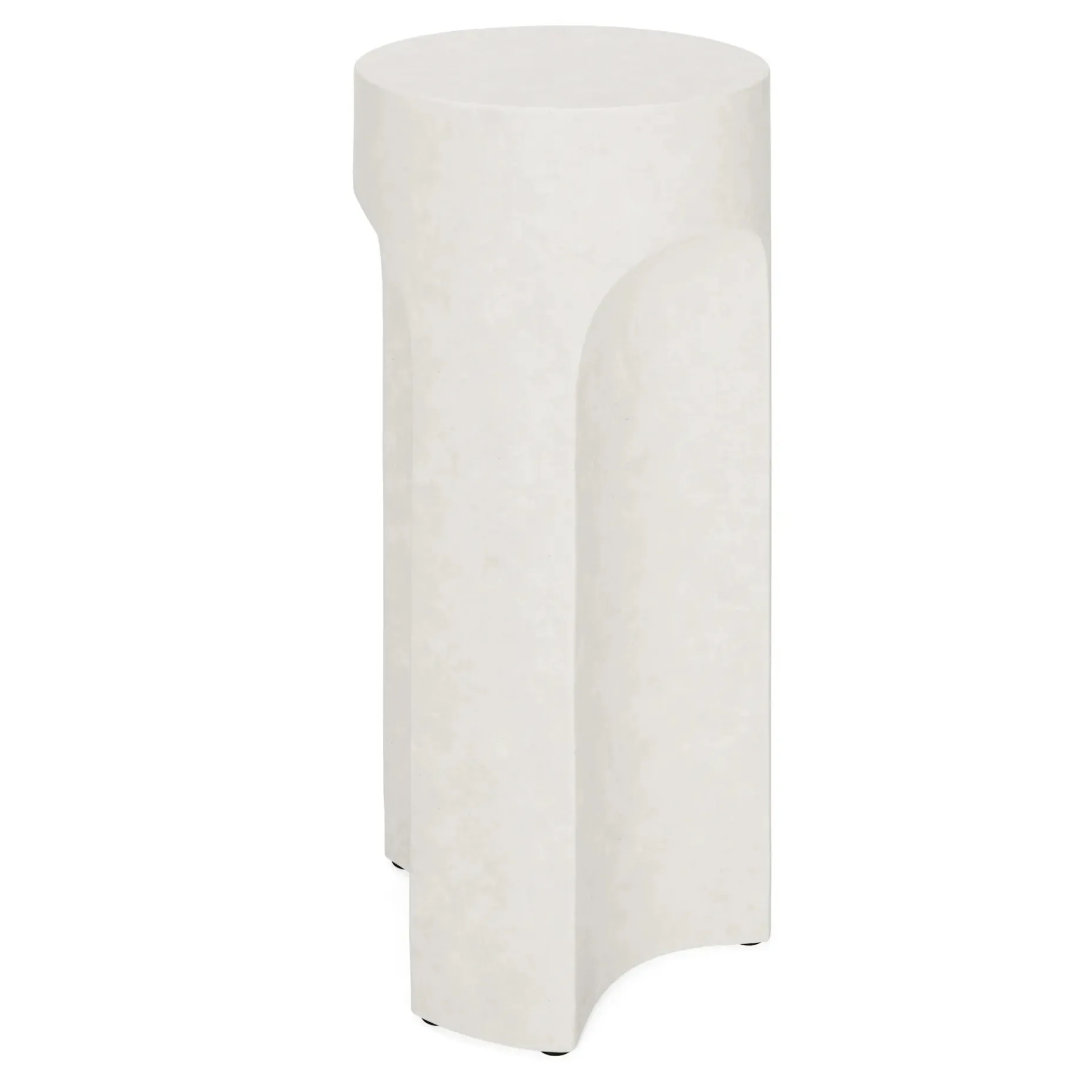 Noah Outdoor Cement Drinks Table - White