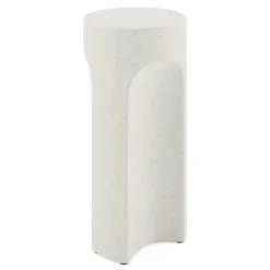 Noah Outdoor Cement Drinks Table - White