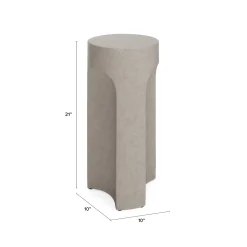 Noah Outdoor Cement Drinks Table - Gray