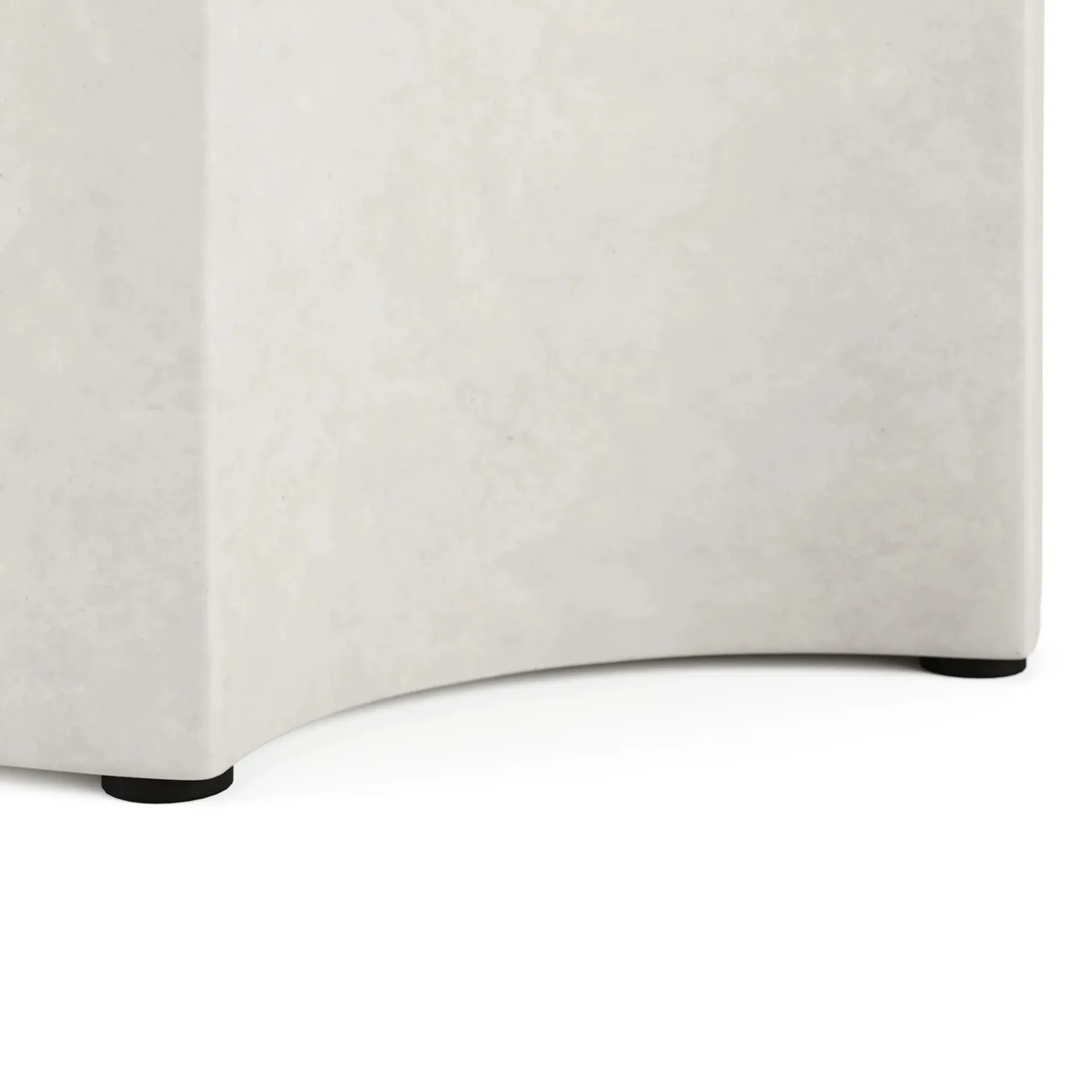 Noah Outdoor Cement Side Table - White