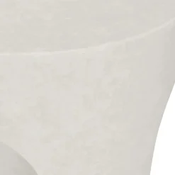 Noah Outdoor Cement Side Table - White