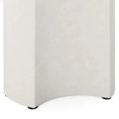 Noah Outdoor Cement Side Table - White