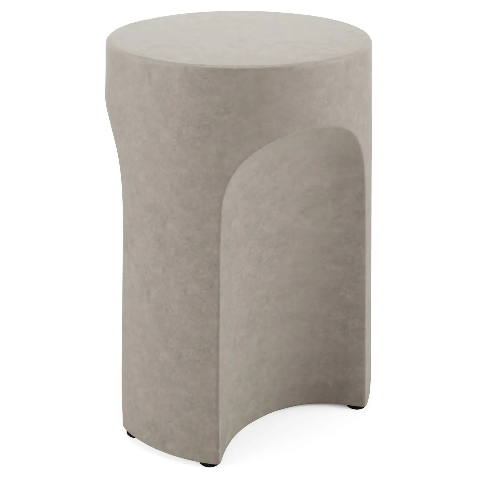 Noah Outdoor Cement Side Table - Gray