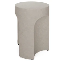 Noah Outdoor Cement Side Table - Gray