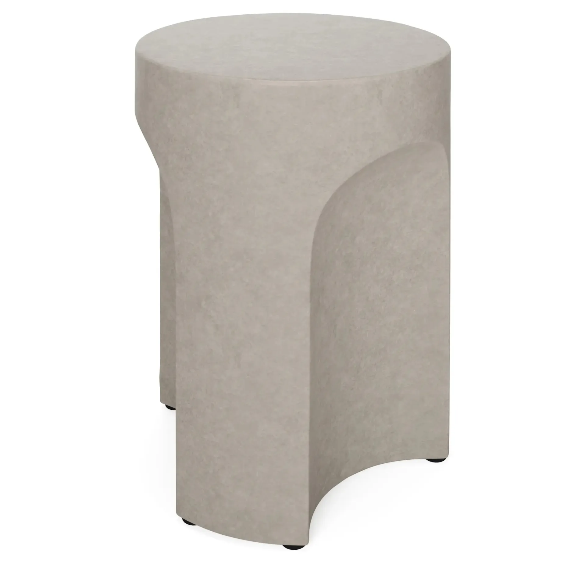 Noah Outdoor Cement Side Table - Gray