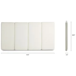 Noel King Headboard - Lunaria White Bouclé