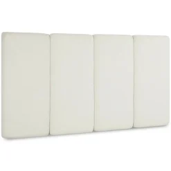 Noel King Headboard - Lunaria White Bouclé