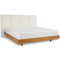Noel King Headboard - Lunaria White Bouclé