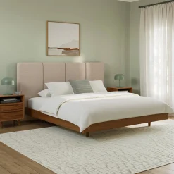 Noel King Headboard - Sandstone Wool Bouclé