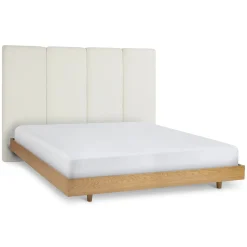 Noel King Tall Headboard - Lunaria White Bouclé