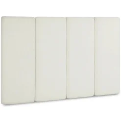 Noel King Tall Headboard - Lunaria White Bouclé