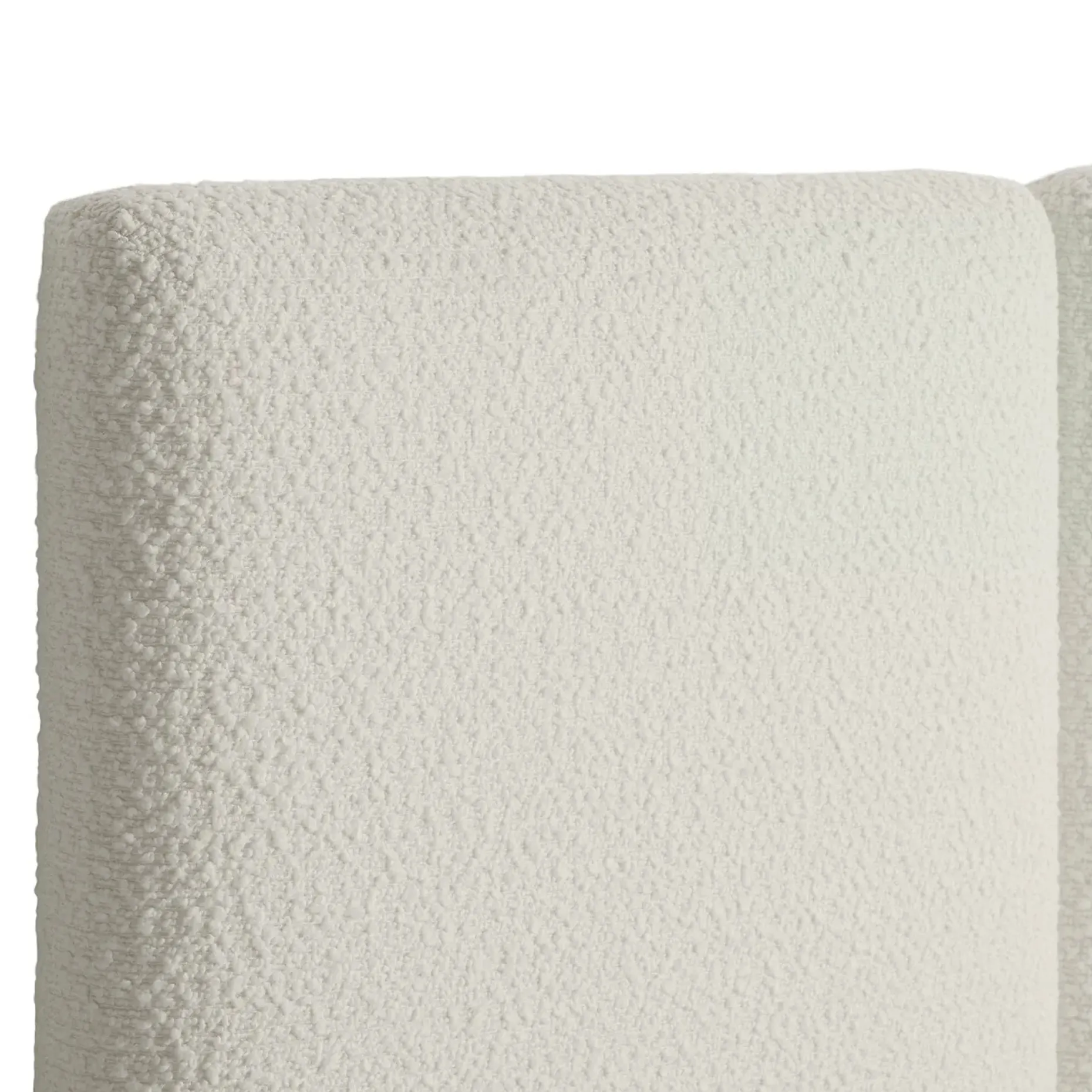 Noel King Tall Headboard - Lunaria White Bouclé