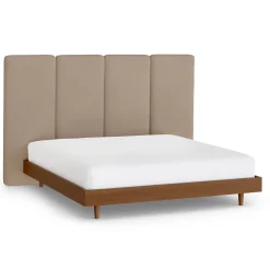 Noel King Tall Headboard - Sandstone Wool Bouclé