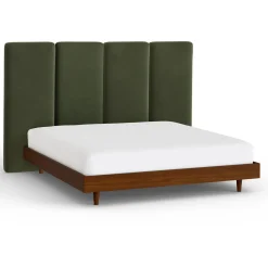 Noel King Tall Velvet Headboard - Hale Fir Green