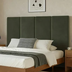 Noel King Tall Velvet Headboard - Hale Fir Green