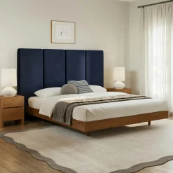 Noel King Tall Velvet Headboard - Hale Ink