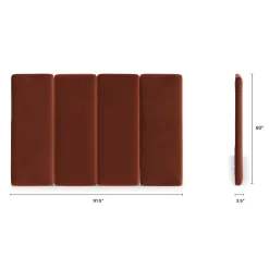 Noel King Tall Velvet Headboard - Hale Rust