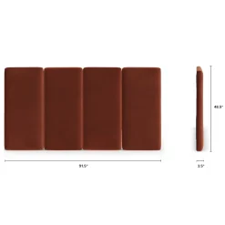 Noel King Velvet Headboard - Hale Rust