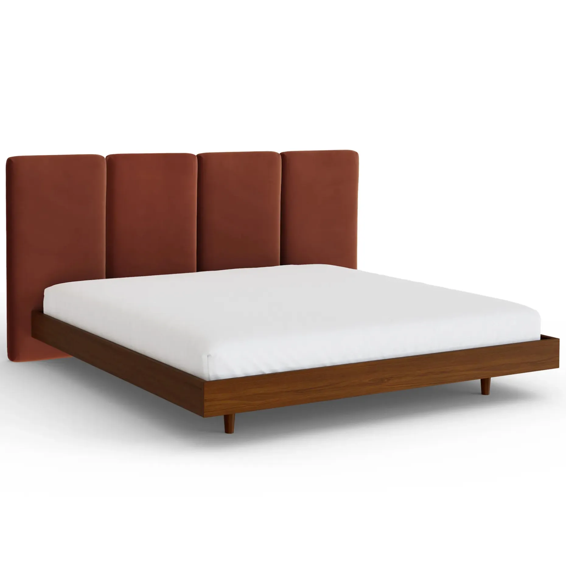 Noel King Velvet Headboard - Hale Rust