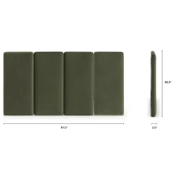 Noel King Velvet Headboard - Hale Fir Green