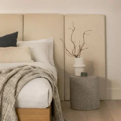 Noel King Velvet Headboard - Plush Pacific Taupe