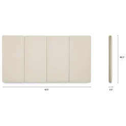 Noel King Velvet Headboard - Plush Pacific Taupe
